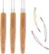 6PCS Dreadlock Crochet Hooks for Hair, Durable 0.75Mm Dreadlock Crochet Needle with Interlocking Tool for Locs, Excellent for Maintaining Real Dread Loc